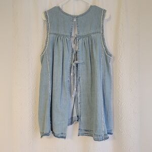 Free People Denim Tunic Top